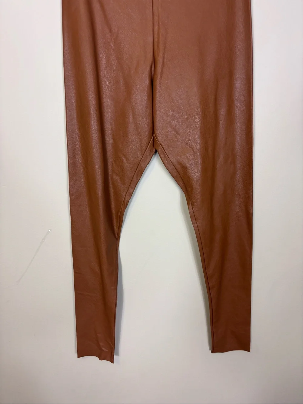 Commando Faux Leather Leggings in Cognac Brown Women’s Large